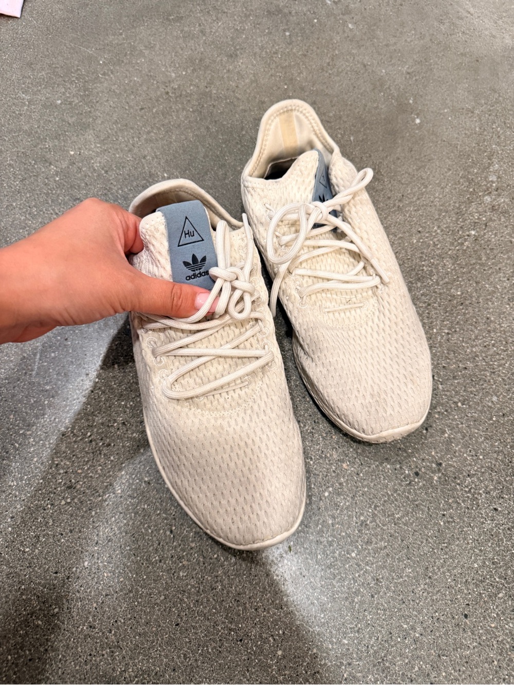 adidas Men’s Cream Knit Sneakers